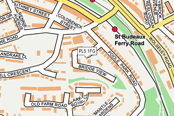 PL5 1FG map - OS OpenMap – Local (Ordnance Survey)