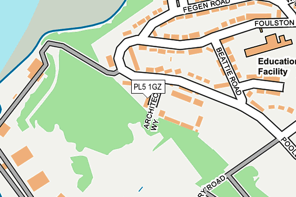 PL5 1GZ map - OS OpenMap – Local (Ordnance Survey)