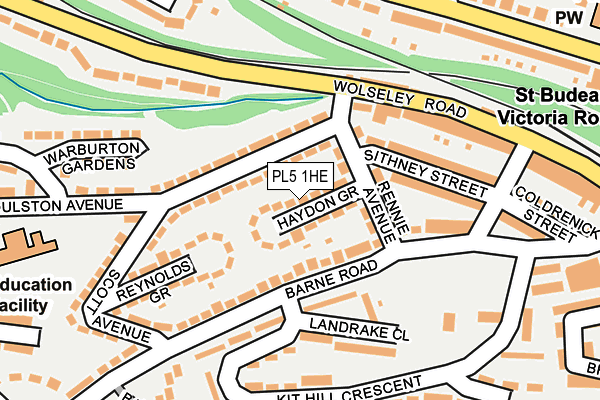 PL5 1HE map - OS OpenMap – Local (Ordnance Survey)