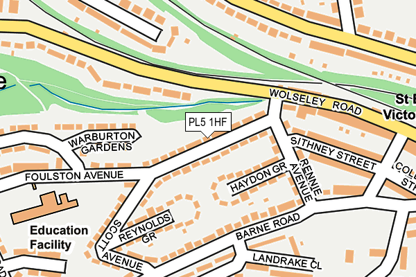 PL5 1HF map - OS OpenMap – Local (Ordnance Survey)