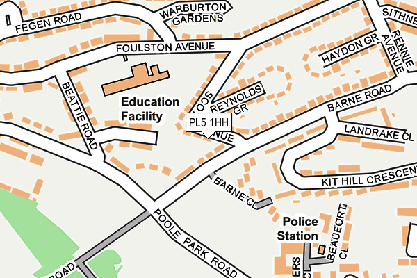 PL5 1HH map - OS OpenMap – Local (Ordnance Survey)