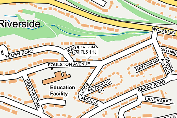 PL5 1HJ map - OS OpenMap – Local (Ordnance Survey)