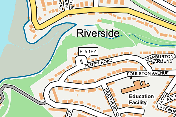 PL5 1HZ map - OS OpenMap – Local (Ordnance Survey)