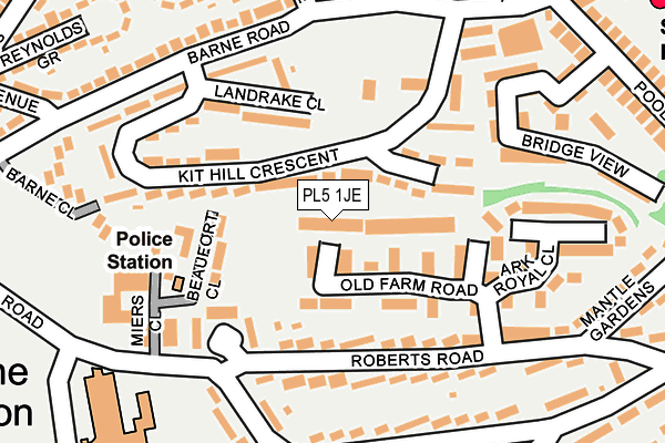 PL5 1JE map - OS OpenMap – Local (Ordnance Survey)