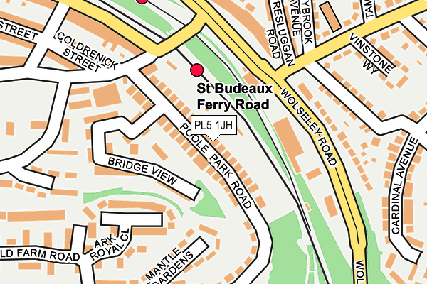 PL5 1JH map - OS OpenMap – Local (Ordnance Survey)