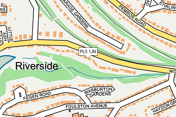 PL5 1JN map - OS OpenMap – Local (Ordnance Survey)