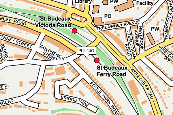 PL5 1JQ map - OS OpenMap – Local (Ordnance Survey)