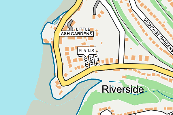 PL5 1JS map - OS OpenMap – Local (Ordnance Survey)