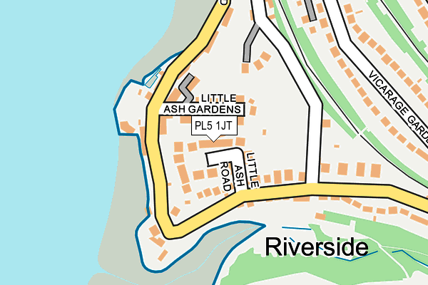 PL5 1JT map - OS OpenMap – Local (Ordnance Survey)