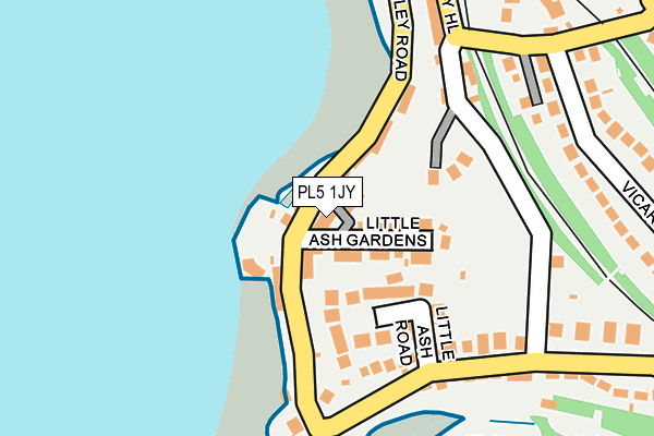 PL5 1JY map - OS OpenMap – Local (Ordnance Survey)