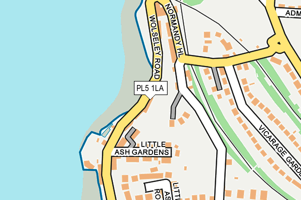 PL5 1LA map - OS OpenMap – Local (Ordnance Survey)