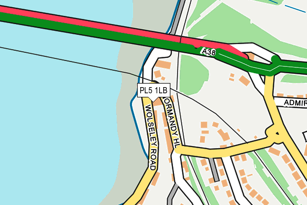 PL5 1LB map - OS OpenMap – Local (Ordnance Survey)