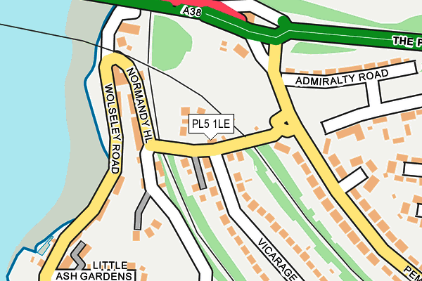 PL5 1LE map - OS OpenMap – Local (Ordnance Survey)