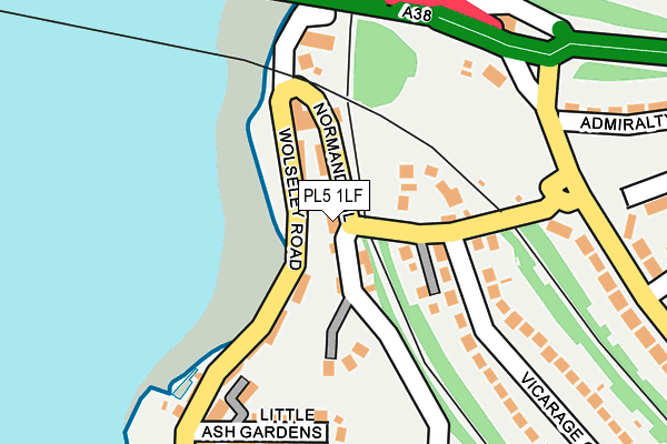 PL5 1LF map - OS OpenMap – Local (Ordnance Survey)