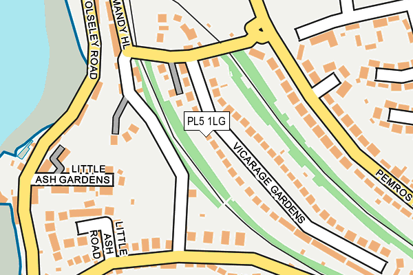 PL5 1LG map - OS OpenMap – Local (Ordnance Survey)