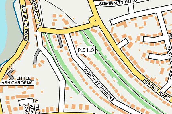 PL5 1LQ map - OS OpenMap – Local (Ordnance Survey)