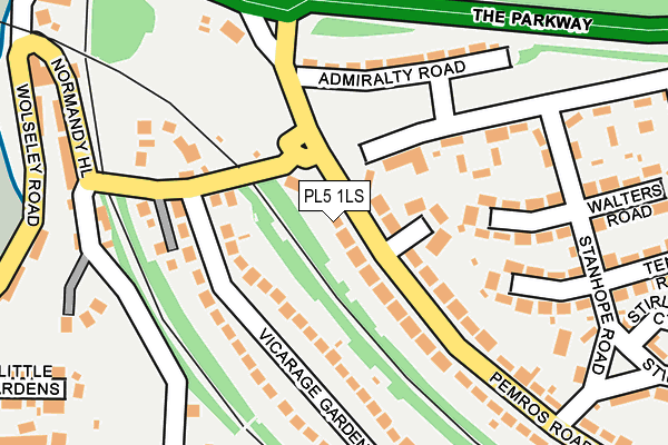 PL5 1LS map - OS OpenMap – Local (Ordnance Survey)