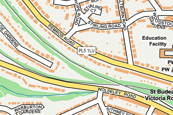 PL5 1LU map - OS OpenMap – Local (Ordnance Survey)