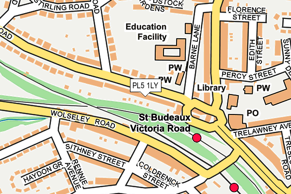 PL5 1LY map - OS OpenMap – Local (Ordnance Survey)