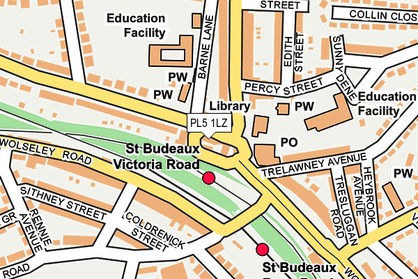 PL5 1LZ map - OS OpenMap – Local (Ordnance Survey)