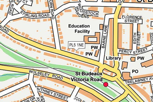 PL5 1NE map - OS OpenMap – Local (Ordnance Survey)