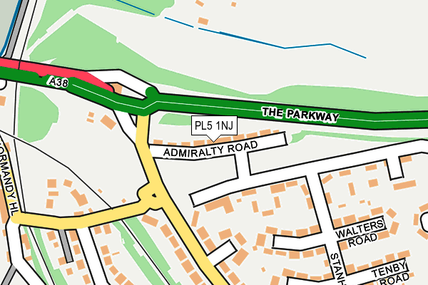 PL5 1NJ map - OS OpenMap – Local (Ordnance Survey)