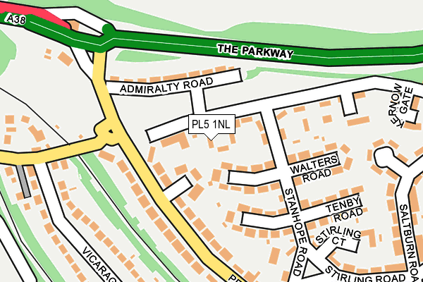 PL5 1NL map - OS OpenMap – Local (Ordnance Survey)