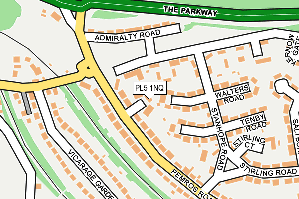 PL5 1NQ map - OS OpenMap – Local (Ordnance Survey)