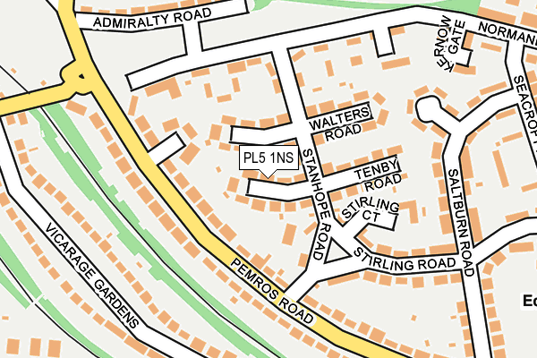 PL5 1NS map - OS OpenMap – Local (Ordnance Survey)