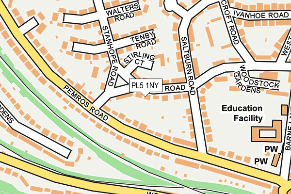 PL5 1NY map - OS OpenMap – Local (Ordnance Survey)