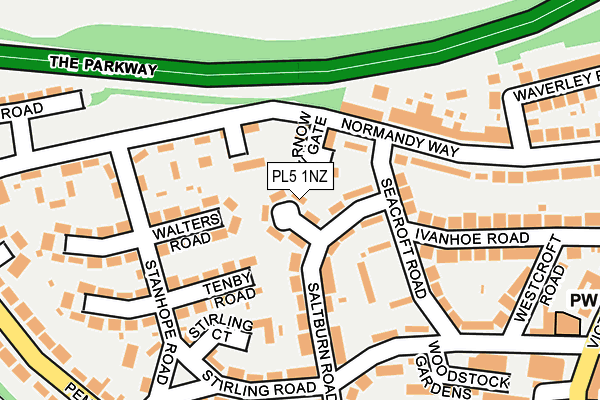 PL5 1NZ map - OS OpenMap – Local (Ordnance Survey)