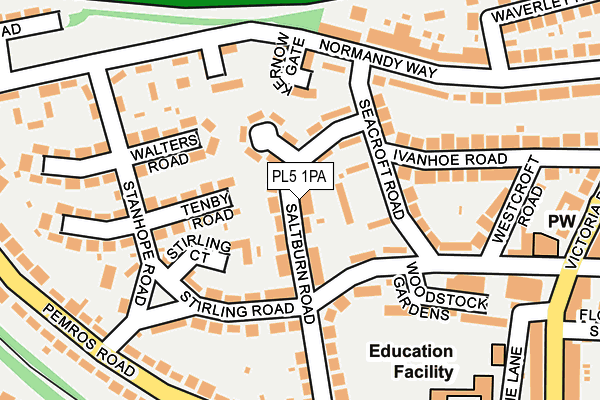 PL5 1PA map - OS OpenMap – Local (Ordnance Survey)