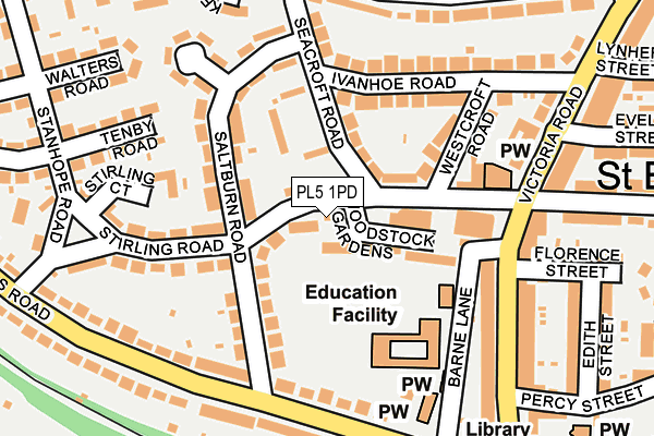 PL5 1PD map - OS OpenMap – Local (Ordnance Survey)