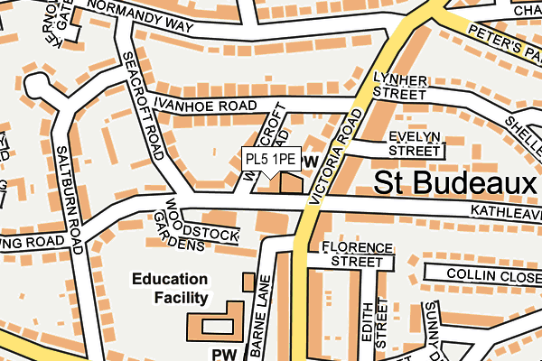 PL5 1PE map - OS OpenMap – Local (Ordnance Survey)