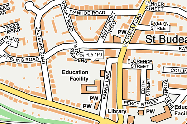 PL5 1PJ map - OS OpenMap – Local (Ordnance Survey)