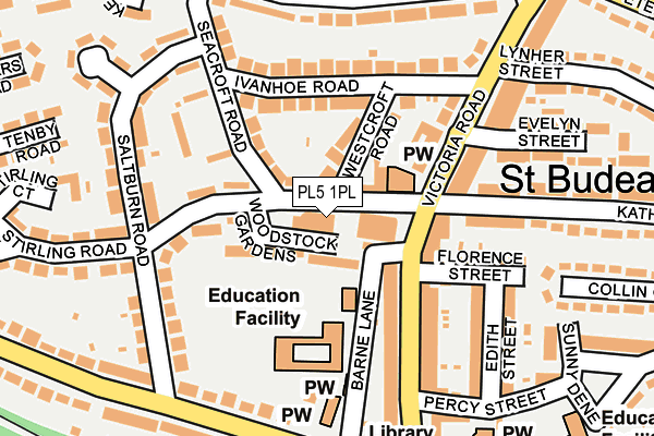 PL5 1PL map - OS OpenMap – Local (Ordnance Survey)