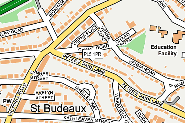 PL5 1PR map - OS OpenMap – Local (Ordnance Survey)