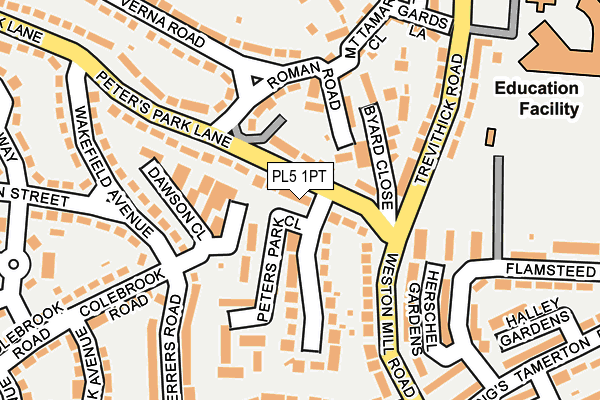 PL5 1PT map - OS OpenMap – Local (Ordnance Survey)