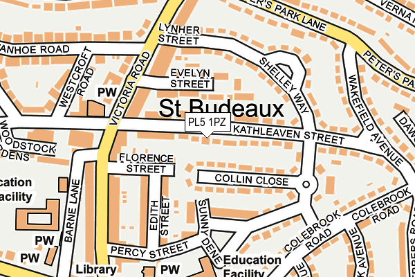 PL5 1PZ map - OS OpenMap – Local (Ordnance Survey)