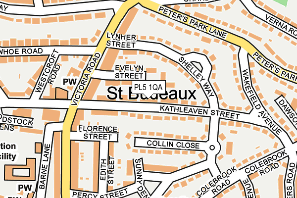 PL5 1QA map - OS OpenMap – Local (Ordnance Survey)