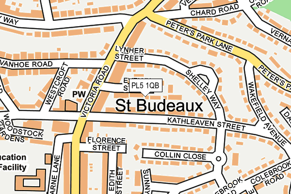 PL5 1QB map - OS OpenMap – Local (Ordnance Survey)