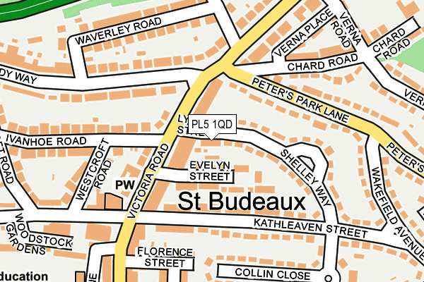 PL5 1QD map - OS OpenMap – Local (Ordnance Survey)