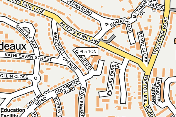 PL5 1QN map - OS OpenMap – Local (Ordnance Survey)
