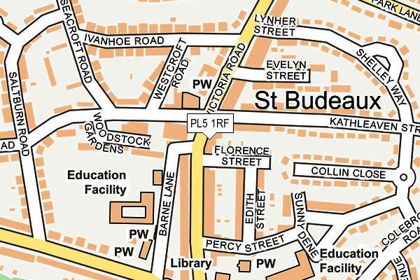 PL5 1RF map - OS OpenMap – Local (Ordnance Survey)