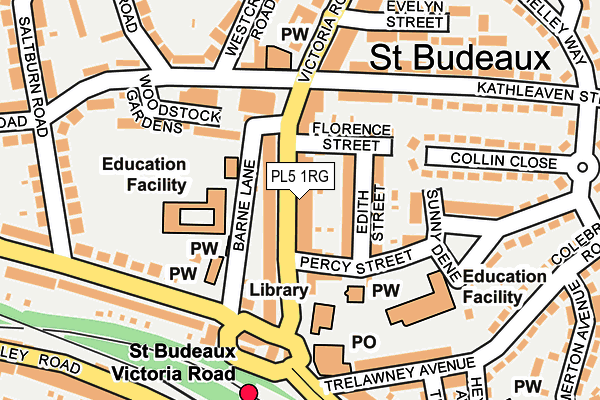 PL5 1RG map - OS OpenMap – Local (Ordnance Survey)