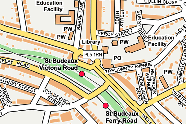 PL5 1RN map - OS OpenMap – Local (Ordnance Survey)