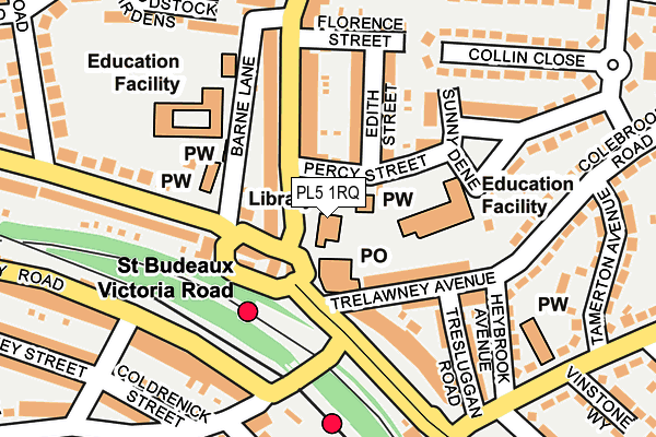 PL5 1RQ map - OS OpenMap – Local (Ordnance Survey)