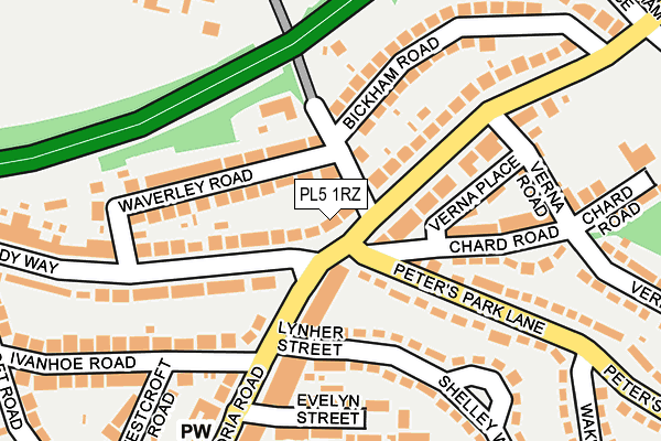 PL5 1RZ map - OS OpenMap – Local (Ordnance Survey)