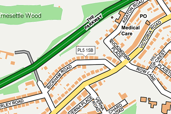 PL5 1SB map - OS OpenMap – Local (Ordnance Survey)