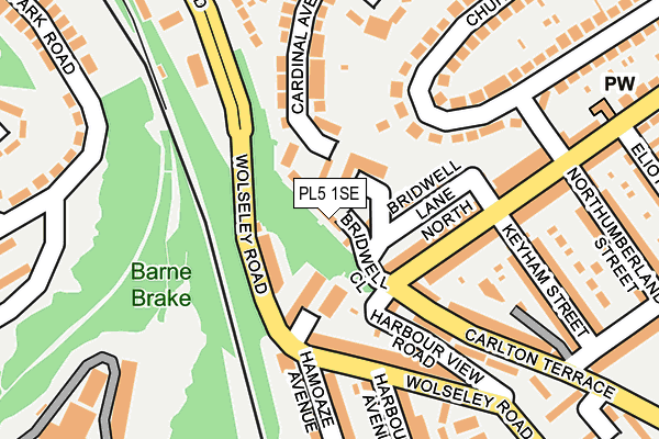 PL5 1SE map - OS OpenMap – Local (Ordnance Survey)